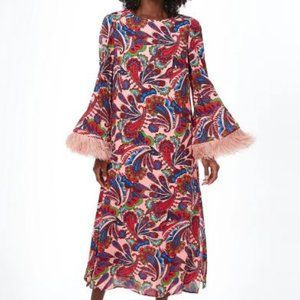 BORGO DE NOR  Pink Paisley Frankie Crepe Dress